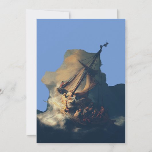 Het Storm op het Zee van Galilea Feestdagenkaart (Voorkant)