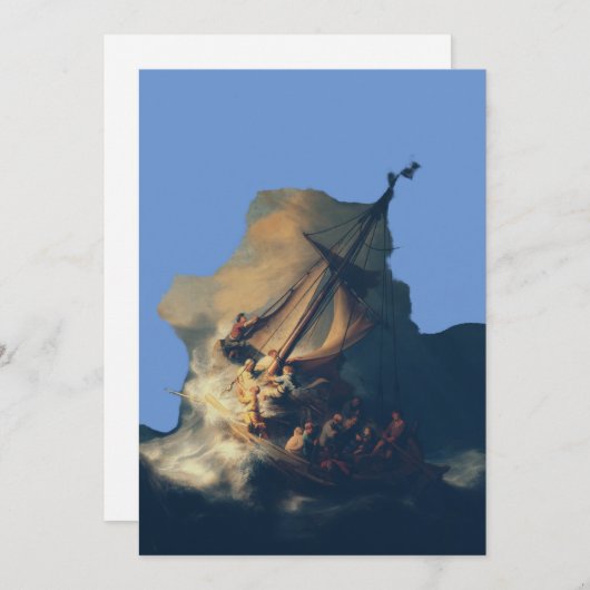 Het Storm op het Zee van Galilea Feestdagenkaart (Voorkant / Achterkant)