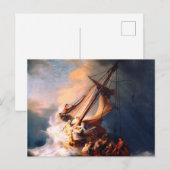 Het Storm op het Zee van het schilderen van Galile Briefkaart (Voorkant / Achterkant)