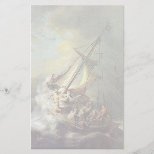 het Storm over het Zee van Galilee . Door Rembrand (Voorkant)