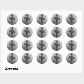 Het Storm overleven Ronde Sticker (Vel)