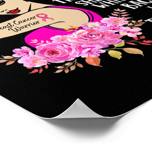 Het Storm Sterke Vrouwen Borstkanker Krijger Roze Poster (Hoek)
