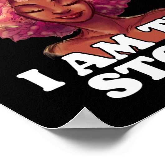 Het Storm Sterke Zwarte Vrouwen Empower Vrouwen Zw Poster (Hoek)