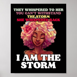 Het Storm Sterke Zwarte Vrouwen Empower Vrouwen Zw Poster