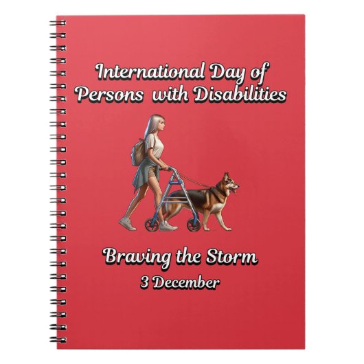 Het Storm trotseren. Personen met een handicap Notitieboek (Voorkant)