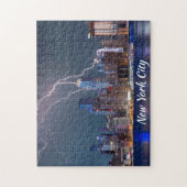 Het Storm van de Bliksem van de Stad van New York Legpuzzel (Verticaal)