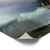 Het storm van Ivan Aivazovsky Poster (Hoek)