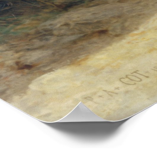 Het Storm van Pierre Auguste Cot Poster (Hoek)