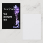 Het storm verticale van de bedrijfs bliksem visitekaartje (Voorkant / Achterkant)