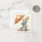 Het Storm verwekken met Smiles: Bunny Rain Notitiekaartje (Voorkant / Achterkant in situ)