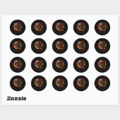 Het Storm Zonnebloem Luipaard Brain Aneurysm Warri Ronde Sticker (Vel)