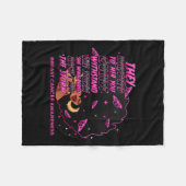 Het Storm Zwarte Vrouwen Borstkanker Krijger Roze Fleece Deken (Voorkant (Horizontaal))