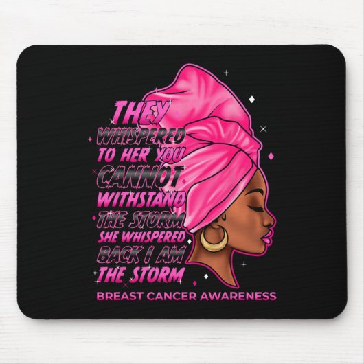 Het Storm Zwarte Vrouwen Borstkanker Overlevende R Muismat (Voorkant)