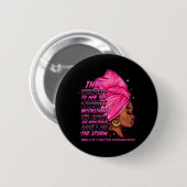 Het Storm Zwarte Vrouwen Borstkanker Overlevende R Ronde Button 5,7 Cm (Voorkant /achterkant)
