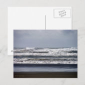 Het stormachtige Briefkaart van Zeeen (Voorkant / Achterkant)