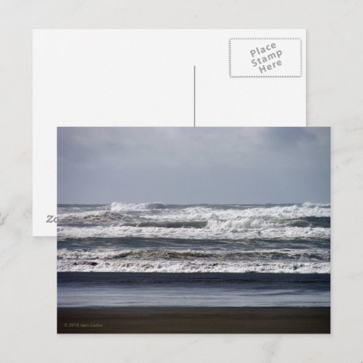 Het stormachtige Briefkaart van Zeeen (Voorkant / Achterkant)