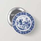 Het stormachtige vertrek ronde button 5,7 cm (Voorkant /achterkant)