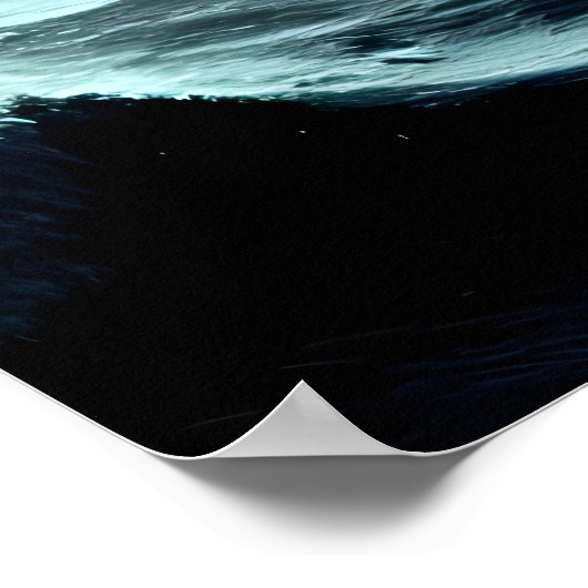 Het stormachtige zee | AI Art Poster (Hoek)