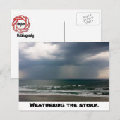Het Stormen ansichtkaart doorstaan Briefkaart (Voorkant / Achterkant)