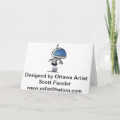 Het stormen door de Sneeuw! Feestdagen Kaart (Achterkant)