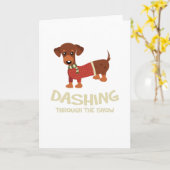 Het stormen door Kerstmis van de Hond van de Kaart (Gele Bloem)