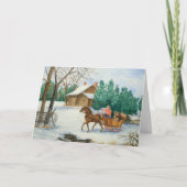 Het stormen van Kerstmis & Nieuwjaarskaart Feestdagen Kaart (Voorkant)