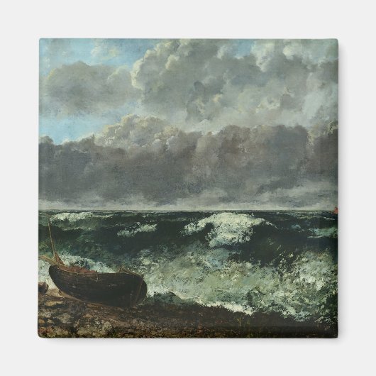 Het Stormy Zee of, The Wave, 1870 Magneet (Voorkant)
