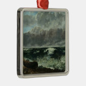 Het Stormy Zee of, The Wave, 1870 Metalen Ornament (Rechts)