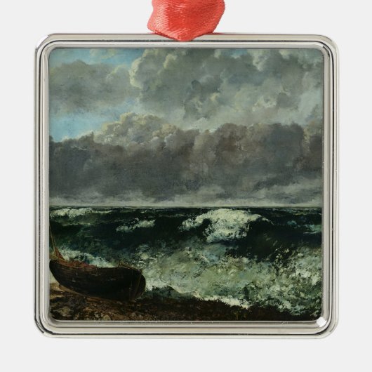 Het Stormy Zee of, The Wave, 1870 Metalen Ornament (Voorkant)