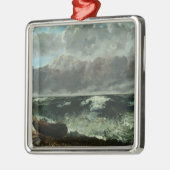 Het Stormy Zee of, The Wave, 1870 Metalen Ornament (Links)