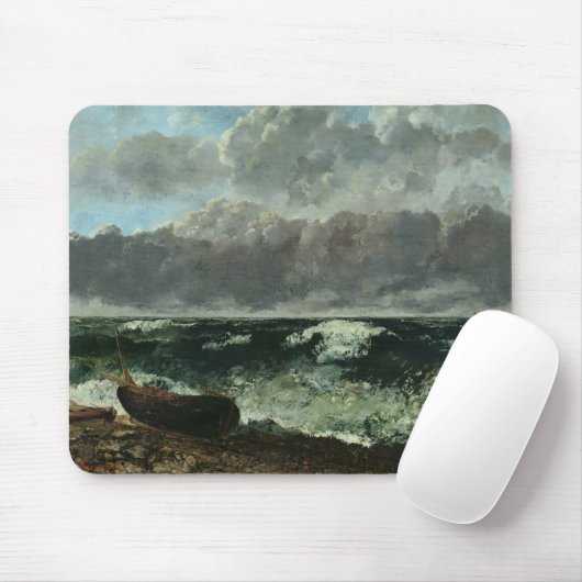 Het Stormy Zee of, The Wave, 1870 Muismat (Met muis)
