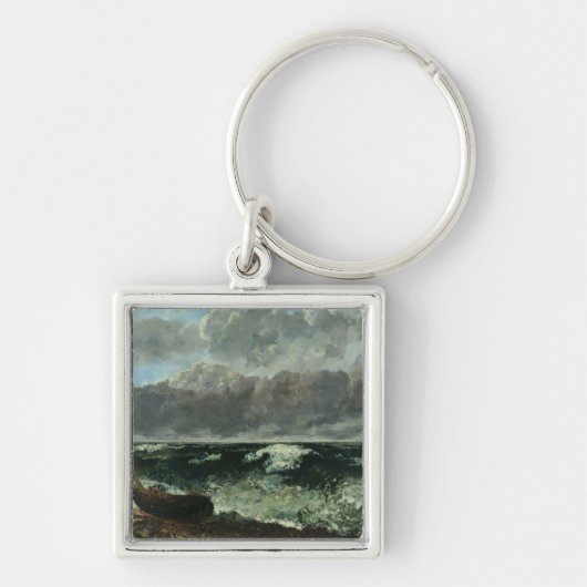 Het Stormy Zee of, The Wave, 1870 Sleutelhanger (Voorkant)