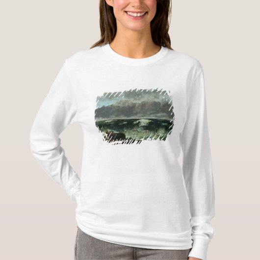 Het Stormy Zee of, The Wave, 1870 T-shirt (Voorkant)