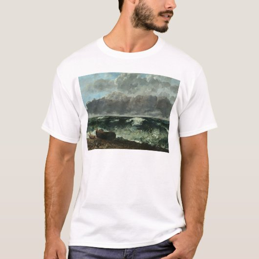 Het Stormy Zee of, The Wave, 1870 T-shirt (Voorkant)
