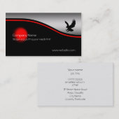 Het stoten van Eagle, rode vlek, metaal-gevolg Visitekaartje (Voorkant / Achterkant)
