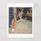 Het straffen van de Pagina (kleurenlitho) Briefkaart (Voorkant)