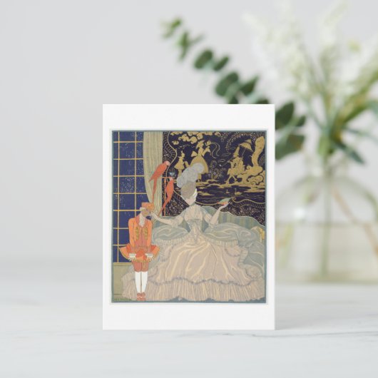 Het straffen van de Pagina (kleurenlitho) Briefkaart (Staand voorkant)