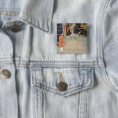 Het straffen van de Pagina (kleurenlitho) Vierkante Button 5,1 Cm (In situ)