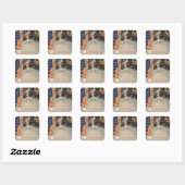 Het straffen van de Pagina (kleurenlitho) Vierkante Sticker (Vel)