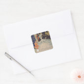Het straffen van de Pagina (kleurenlitho) Vierkante Sticker (Envelop)