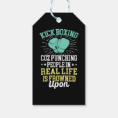 Het straffen van mensen is verboden op grappige Sa Cadeaulabel (Achterkant)
