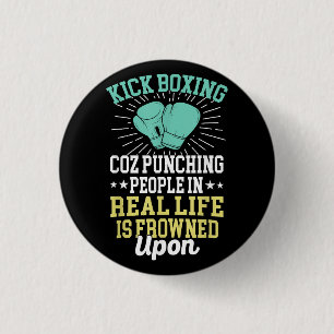 Het straffen van mensen is verboden op grappige Sa Ronde Button 3,2 Cm