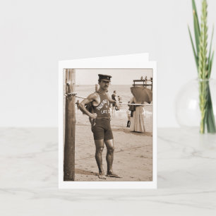 Het Strand 1905 van Brighton van de badmeester Kaart