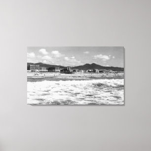 Het strand aan de kant van de zee, Oregon-foto Canvas Afdruk