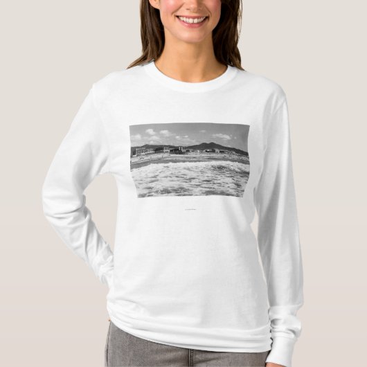 Het strand aan de kant van de zee, Oregon-foto T-shirt (Voorkant)