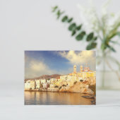 Het strand Agios Nikolaos op het eiland Syros Briefkaart (Staand voorkant)