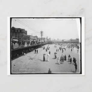 Het strand, Atlantic City New Jersey C1905 Vintage Briefkaart