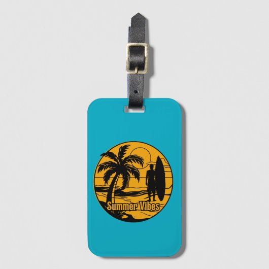 het strand bagagelabel (Voorkant (verticaal))