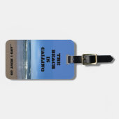 Het strand belt... en ik moet gaan bagagelabel (Voorkant horizontaal)