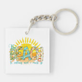 Het strand belt en ik moet gaan sleutelhanger (Achterkant)